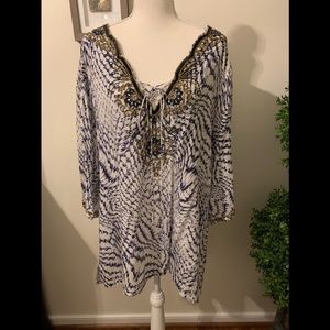 Soft Surroundings Beautiful Beaded Tunic Top (M)